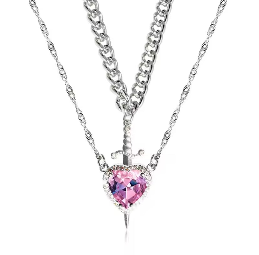 Collar Corazon y Espada