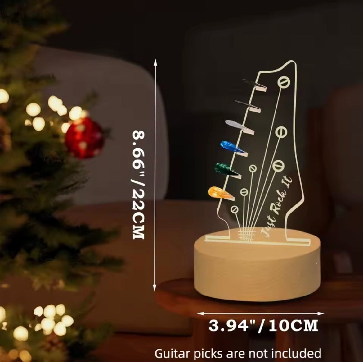 🎸✨ SOPORTE LED PARA PÚAS DE GUITARRA