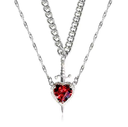 Collar Corazon y Espada