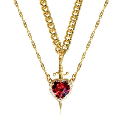 Collar Corazon y Espada