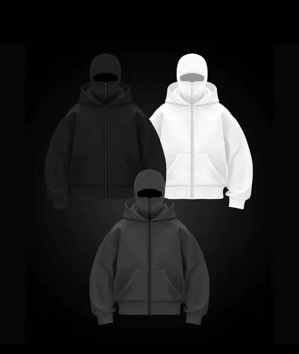 Buzo Full Zip Ninja Bicolor🥷🏻❤️🖤