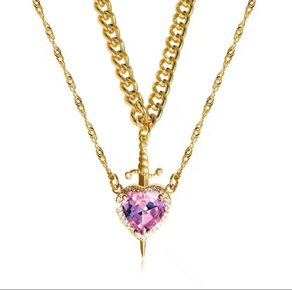 Collar Corazon y Espada